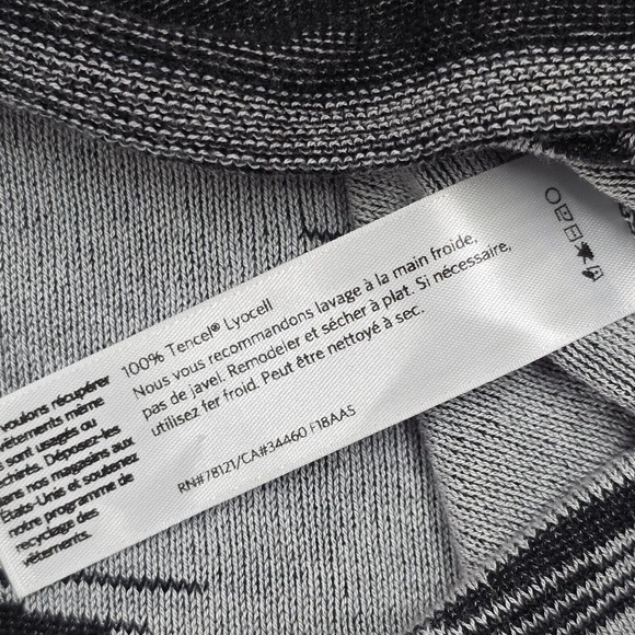 Eileen Fisher Shirt Womens XS Gray Long Sleeve Pullover Boat Neck Tencel Aztec - Picture 5 of 10